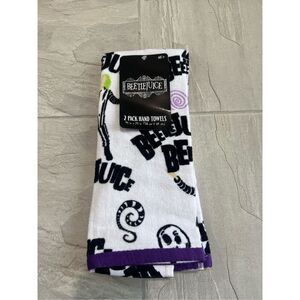 Beetle Juice 2 Pack Hand Towels NEW 15” X 25”